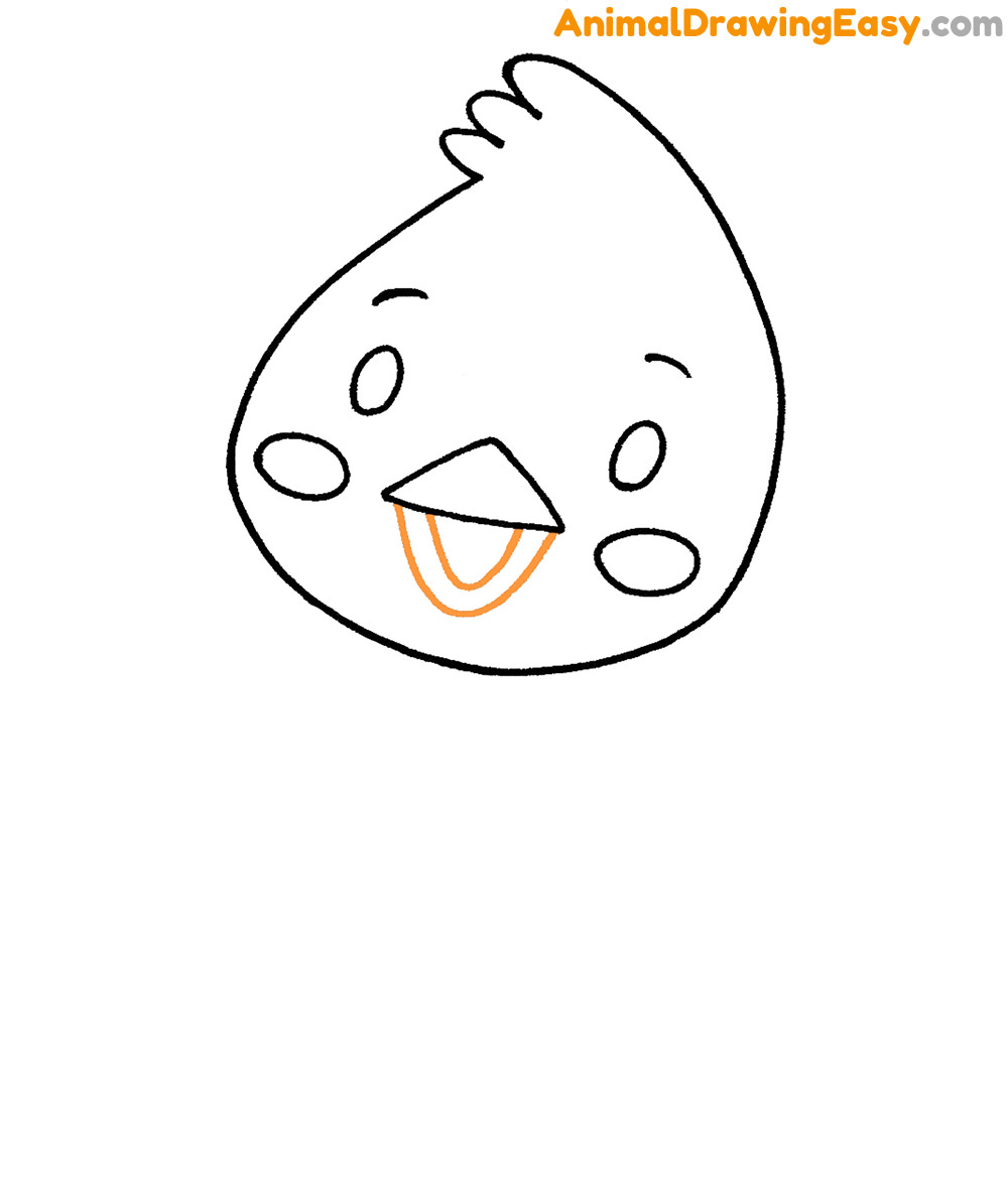 Drawing Baby Bird Head