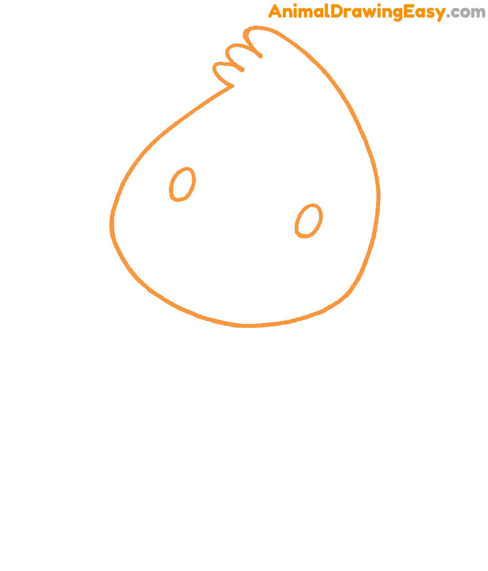 Drawing Baby Bird Step 1