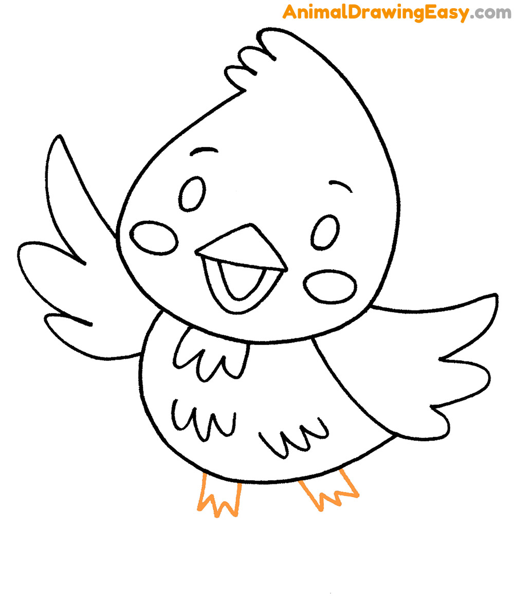 Easy Drawing Bird Baby