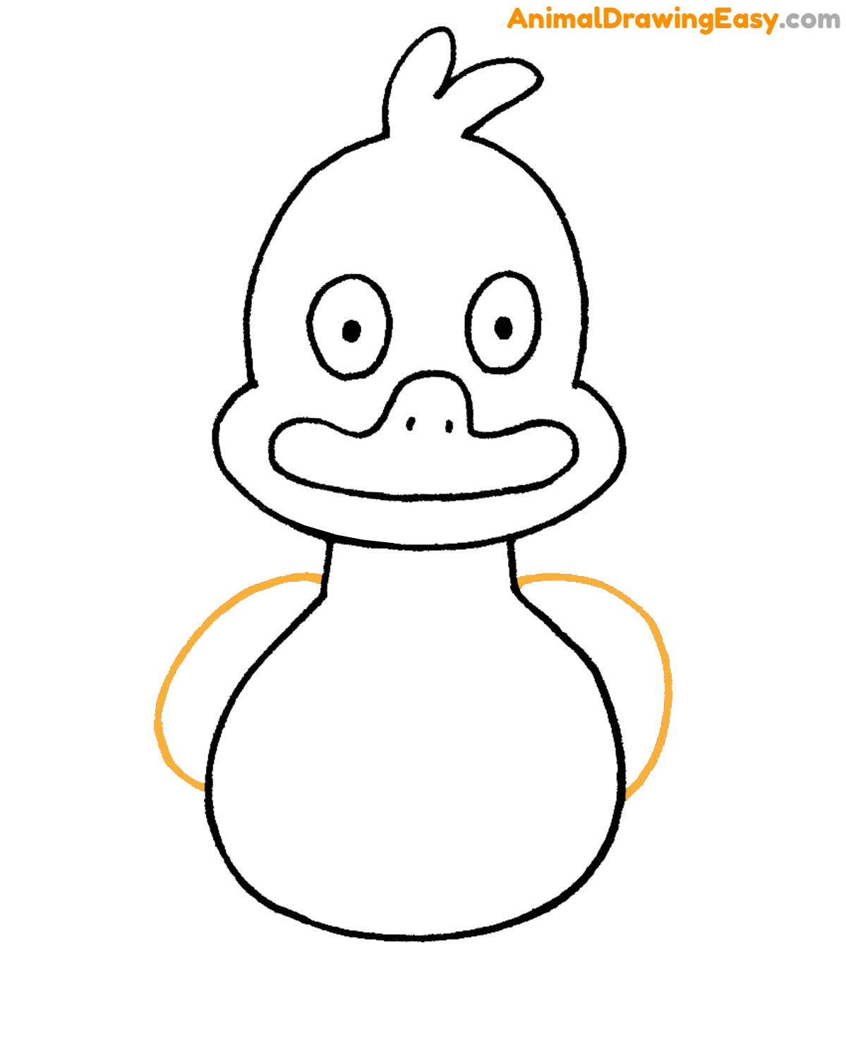 Baby Duck Step by Step Drawing