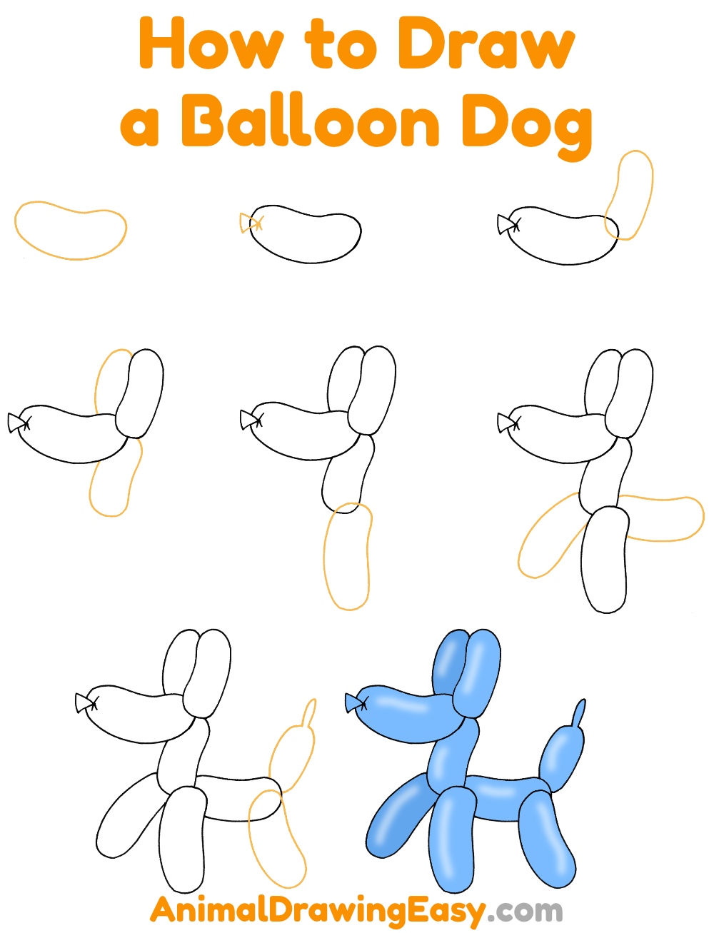 How to Draw a Balloon Dog Step by Step