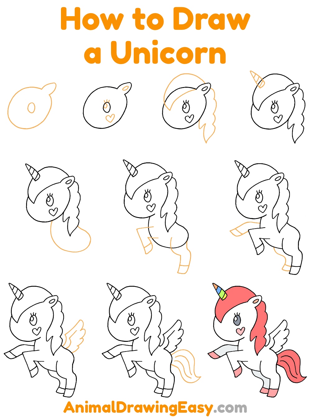 How to Draw a Unicorn Step by Step