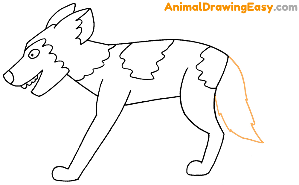 How to Draw an African Wild Dog