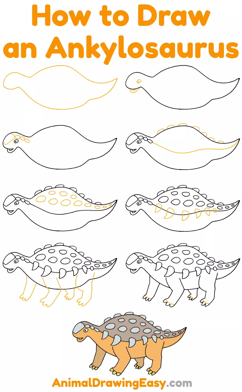 How to Draw an Ankylosaurus