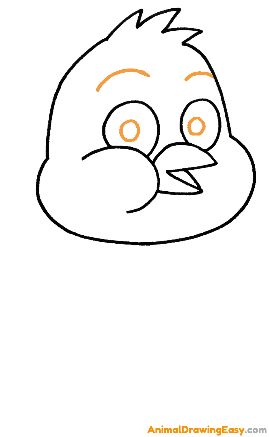 draw a simple baby chick
