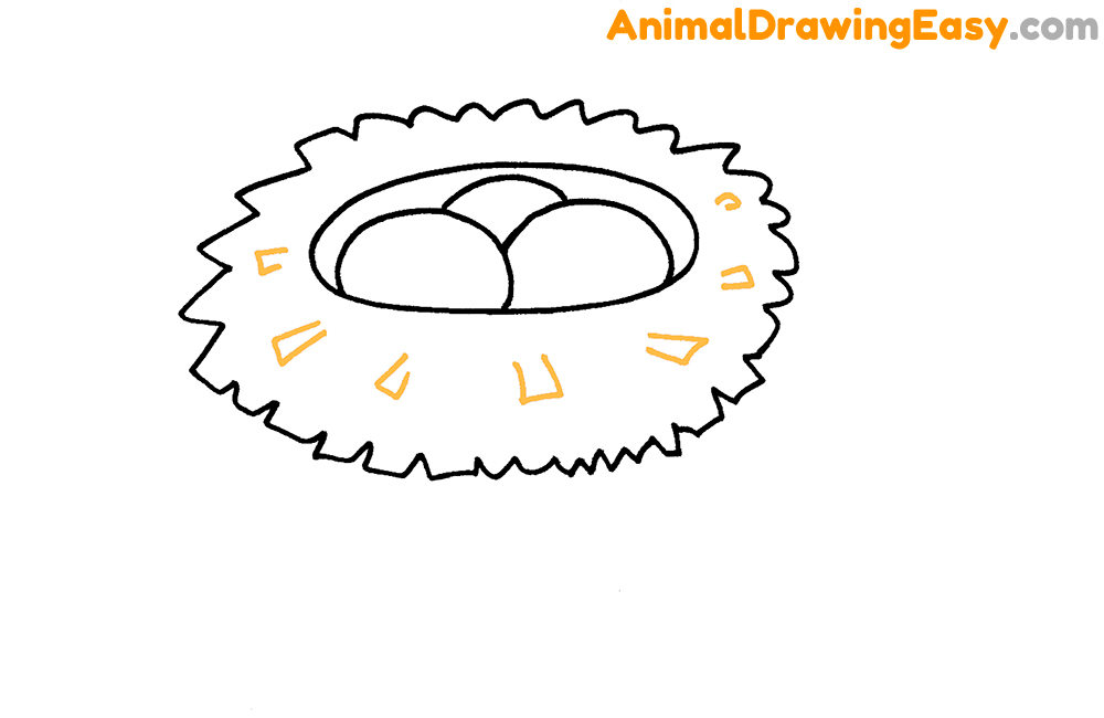 Bird Nest Drawing Tutorial