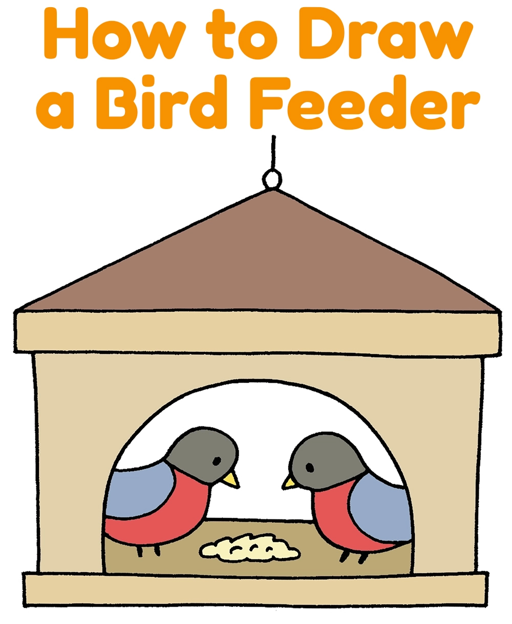 How to Draw a Bird Feeder