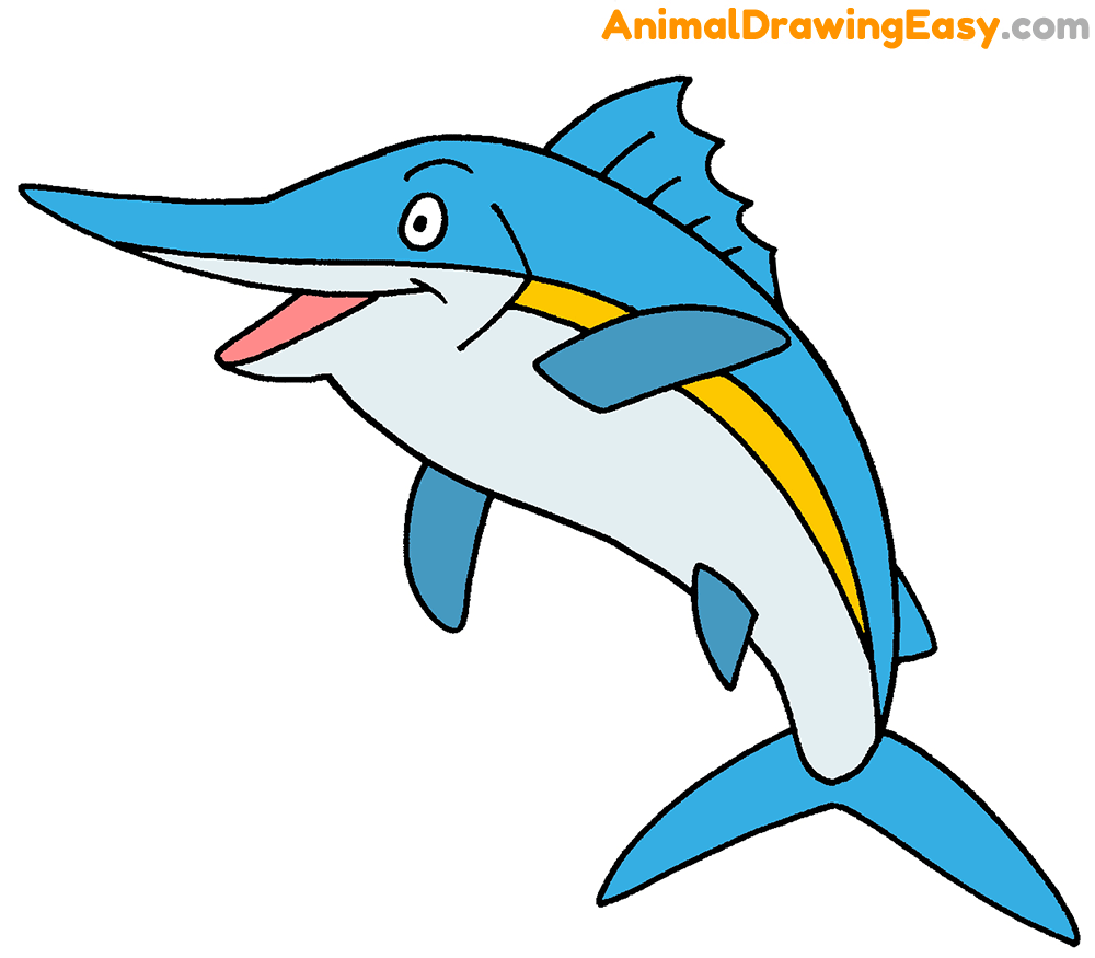 How to Draw a Blue Marlin