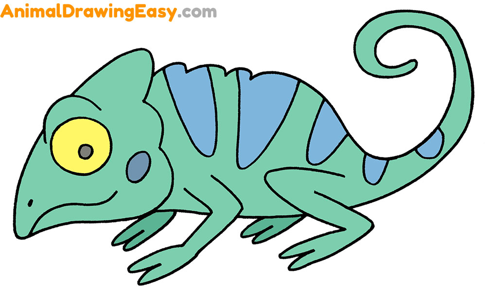 How to Draw a Chameleon Easy