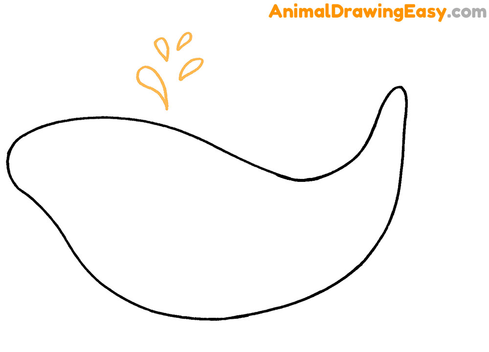 Easy Drawing Blue Whale